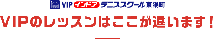 VIPのレッスンはここが違います!